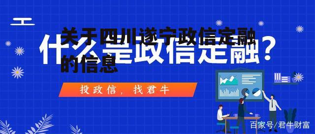 关于四川遂宁政信定融的信息