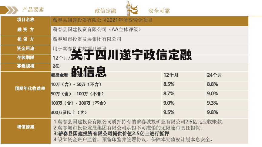 关于四川遂宁政信定融的信息