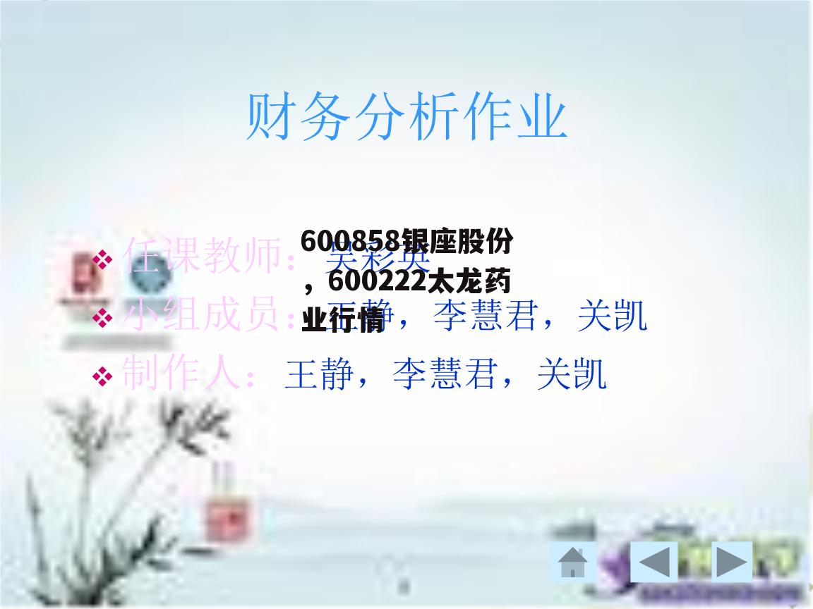 600858银座股份，600222太龙药业行情