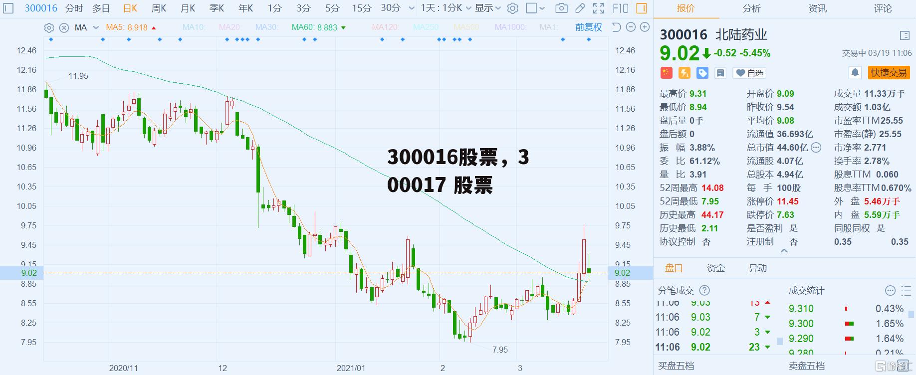 300016股票，300017 股票