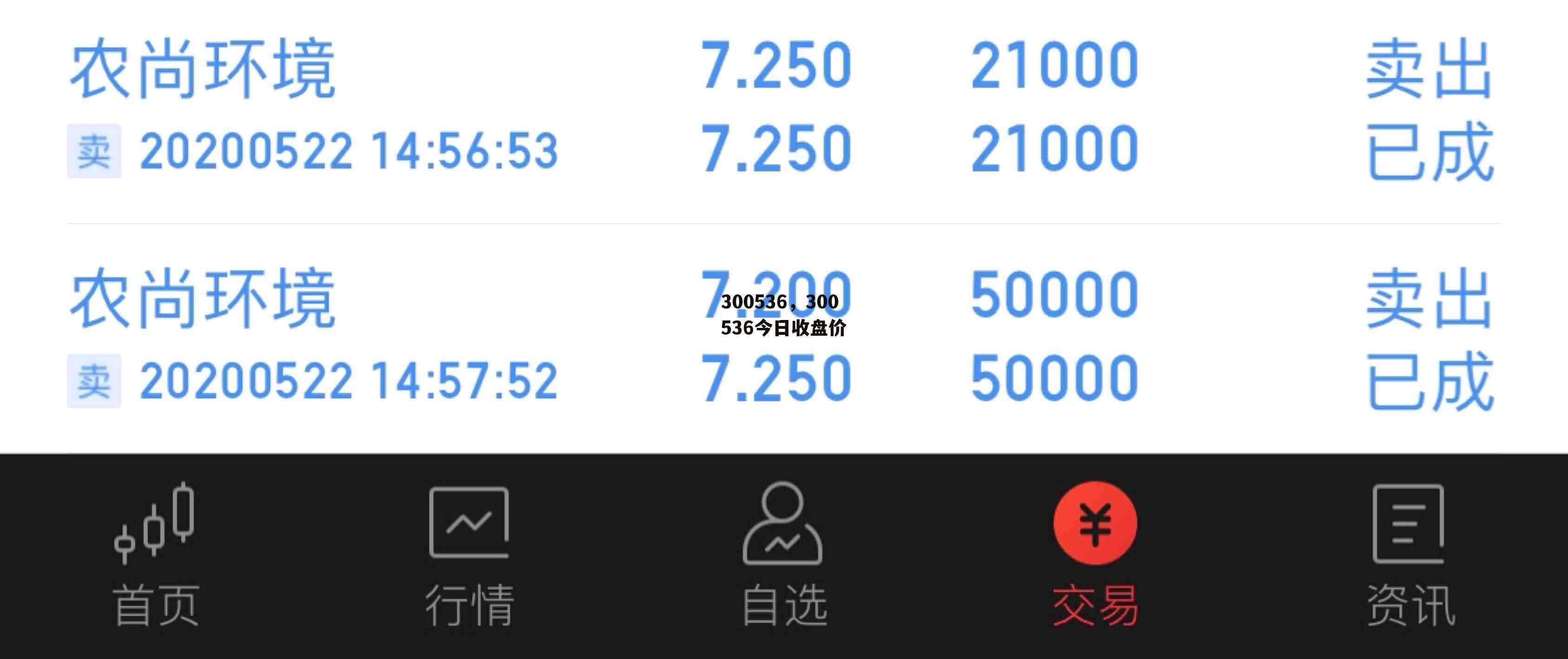 300536，300536今日收盘价