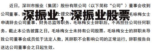 深振业，深振业股票