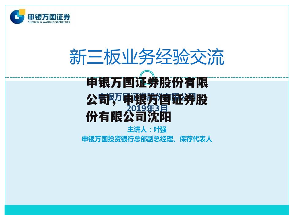 申银万国证券股份有限公司，申银万国证券股份有限公司沈阳